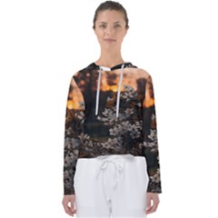 White Flower Women s Slouchy Sweat