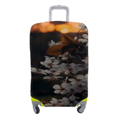 White Flower Luggage Cover (small) by Azkajaya