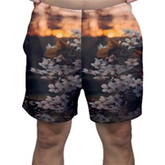 White Flower Men s Shorts