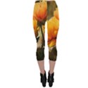 Yellow Butterfly Flower Capri Leggings  View2