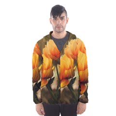 Yellow Butterfly Flower Men s Hooded Windbreaker