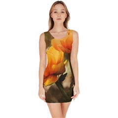 Yellow Butterfly Flower Bodycon Dress by Azkajaya