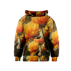 Yellow Butterfly Flower Kids  Pullover Hoodie