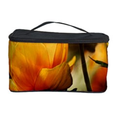 Yellow Butterfly Flower Cosmetic Storage Case by Azkajaya