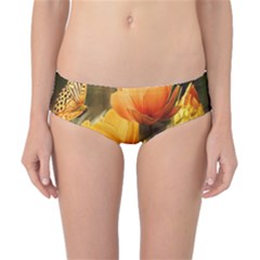 Yellow Butterfly Flower Classic Bikini Bottoms by Azkajaya