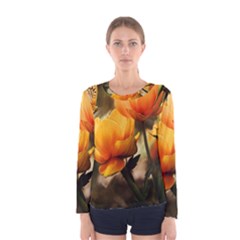 Yellow Butterfly Flower Women s Long Sleeve T-shirt