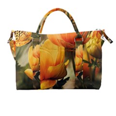 Yellow Butterfly Flower Carry-on Travel Shoulder Bag