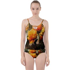 Yellow Butterfly Flower Cut Out Top Tankini Set by Azkajaya