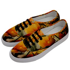 Yellow Butterfly Flower Men s Classic Low Top Sneakers by Azkajaya