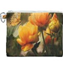 Yellow Butterfly Flower Canvas Cosmetic Bag (XXXL) View1