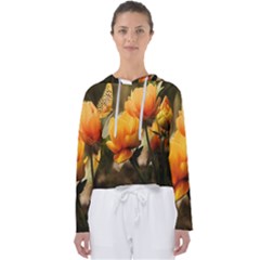 Yellow Butterfly Flower Women s Slouchy Sweat