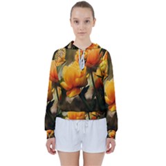 Yellow Butterfly Flower Women s Tie Up Sweat