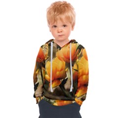 Yellow Butterfly Flower Kids  Overhead Hoodie