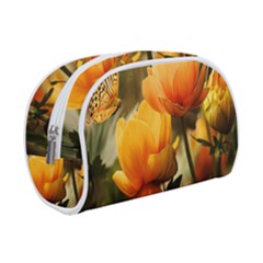 Yellow Butterfly Flower Make Up Case (small) by Azkajaya