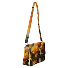 Yellow Butterfly Flower Shoulder Bag With Back Zipper by Azkajaya