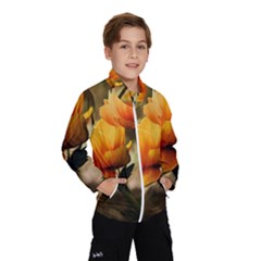 Yellow Butterfly Flower Kids  Windbreaker