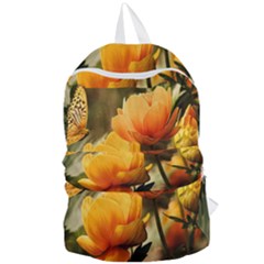 Yellow Butterfly Flower Foldable Lightweight Backpack by Azkajaya