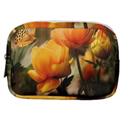 Yellow Butterfly Flower Make Up Pouch (small)