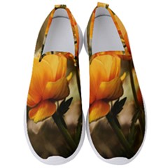 Yellow Butterfly Flower Men s Slip On Sneakers by Azkajaya