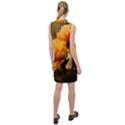 Yellow Butterfly Flower Sleeveless Shirt Dress View2