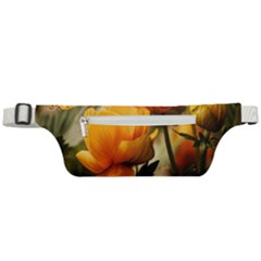 Yellow Butterfly Flower Active Waist Bag by Azkajaya