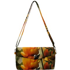 Yellow Butterfly Flower Removable Strap Clutch Bag by Azkajaya