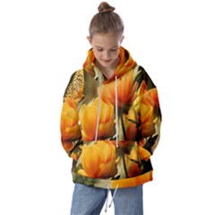 Yellow Butterfly Flower Kids  Oversized Hoodie