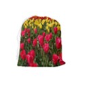 Yellow Pink Red Flowers Drawstring Pouch (Large) View2