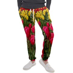 Yellow Pink Red Flowers Men s Jogger Sweatpants