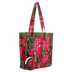 Yellow Pink Red Flowers Everyday Shoulder Bag With Pouch Bag by Azkajaya