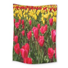 Yellow Pink Red Flowers Medium Tapestry