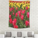 Yellow Pink Red Flowers Medium Tapestry View2