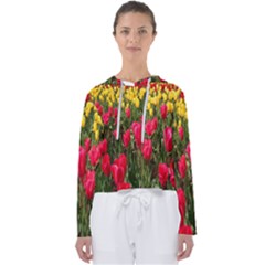 Yellow Pink Red Flowers Women s Slouchy Sweat