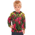 Yellow Pink Red Flowers Kids  Hooded Pullover View1