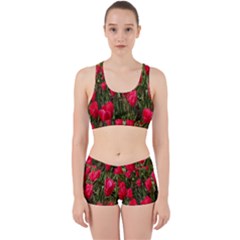 Yellow Pink Red Flowers Work It Out Gym Set by Azkajaya