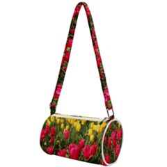 Yellow Pink Red Flowers Mini Cylinder Bag