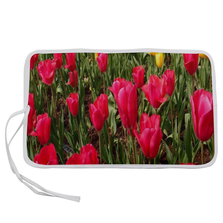 Yellow Pink Red Flowers Pen Storage Case (M)