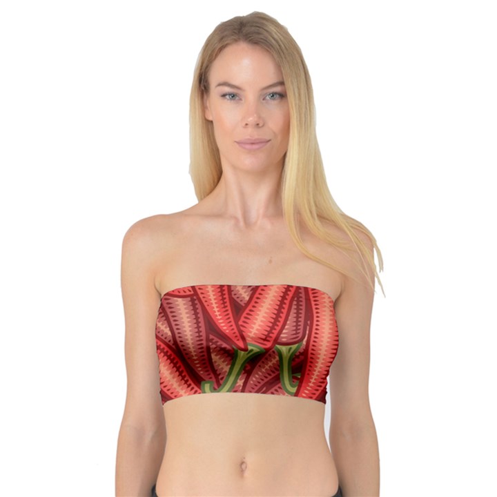 Seamless-chili-pepper-pattern Bandeau Top