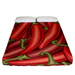 Seamless-chili-pepper-pattern Fitted Sheet (king Size) by Ket1n9