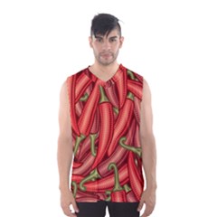 Seamless-chili-pepper-pattern Men s Basketball Tank Top by Ket1n9