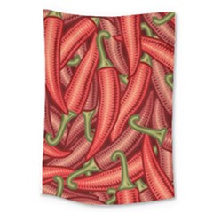 Seamless-chili-pepper-pattern Large Tapestry