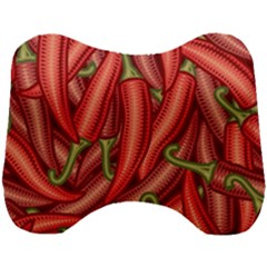 Seamless-chili-pepper-pattern Head Support Cushion by Ket1n9