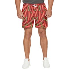 Seamless-chili-pepper-pattern Men s Runner Shorts by Ket1n9