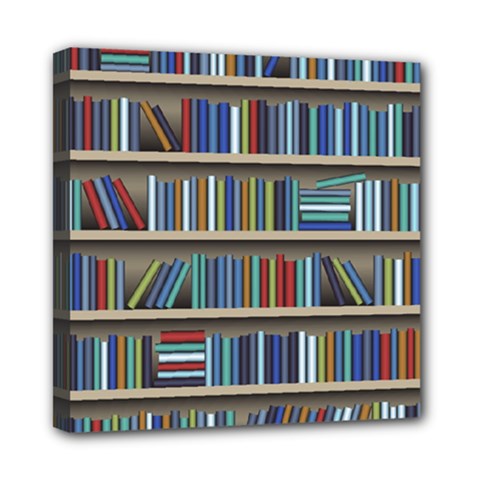 Bookshelf Mini Canvas 8  X 8  (stretched) by Ket1n9