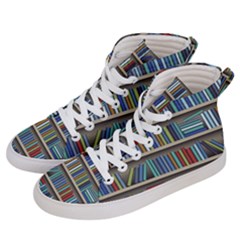 Bookshelf Women s Hi-top Skate Sneakers by Ket1n9