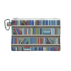 Bookshelf Canvas Cosmetic Bag (medium) by Ket1n9