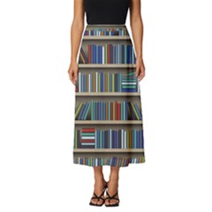 Bookshelf Classic Midi Chiffon Skirt by Ket1n9