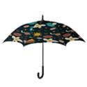 Seamless-pattern-with-breakfast-symbols-morning-coffee Hook Handle Umbrellas (Small) View3