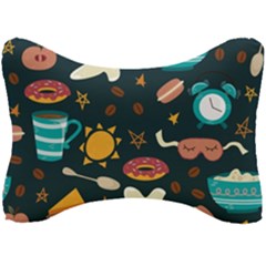 Seamless-pattern-with-breakfast-symbols-morning-coffee Seat Head Rest Cushion