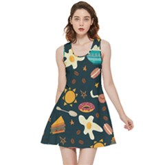 Seamless-pattern-with-breakfast-symbols-morning-coffee Inside Out Reversible Sleeveless Dress